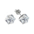 Sudraba auskari "Rubikona II (Comet Argent Light)" ar Swarovski™ kristāliem